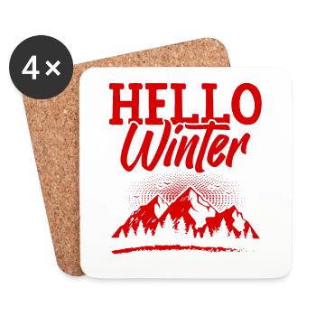 Hello Winter - Untersetzer (4er-Set) - Weiß - Vorne