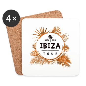 Ibiza Tour Bunt - Untersetzer (4er-Set) - Weiß - Vorne
