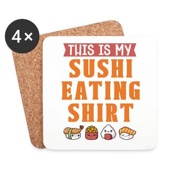 C’est ma tenue de sushi Sushi Lover - Dessous de verre (lot de 4) - blanc - Devant