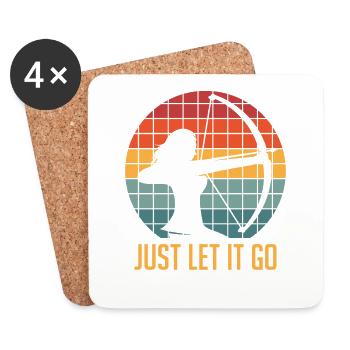 Just let it go for archery lovers - Coasters (set of 4) - white - Front