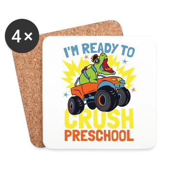 I'm ready to use the Preschool Monster Truck - Coasters (set of 4) - white - Front