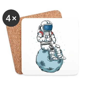 Astronaut Klarinette Musik Geschenk Klarinette - Untersetzer (4er-Set) - Weiß - Vorne
