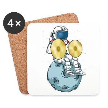 Cymbals Musical Instrument Astronaut Big Band Cymbals - Coasters (set of 4) - white - Front