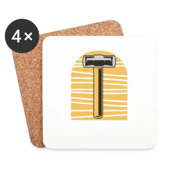 Hate It When Neighbors Talk About The Noise - Coasters (set of 4) - white - Front