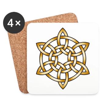 Celtic Knot Kelten Symbol nordische Mythologie - Untersetzer (4er-Set) - Weiß - Vorne