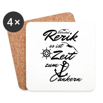 Rerik-es ist Zeit zum ankern - Untersetzer (4er-Set) - Weiß - Vorne