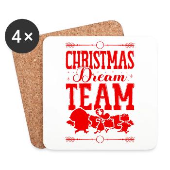 Christmas Dream team - Untersetzer (4er-Set) - Weiß - Vorne