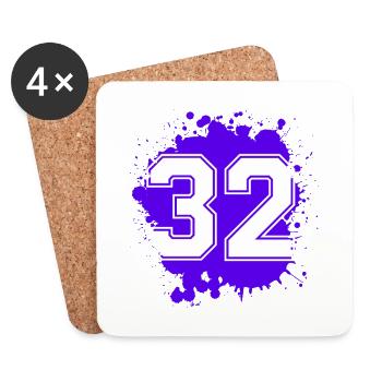 32 Number of blobs - Coasters (set of 4) - white - Front