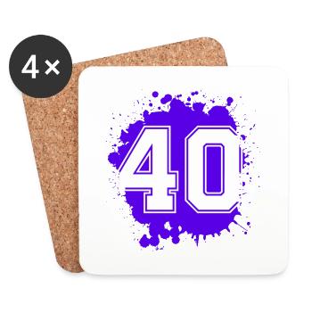 40 Nombre d’objets blob - Dessous de verre (lot de 4) - blanc - Devant