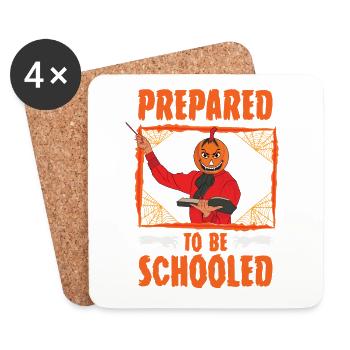 Wird Schüler Gegen Candy Grundschullehrer - Untersetzer (4er-Set) - Weiß - Vorne