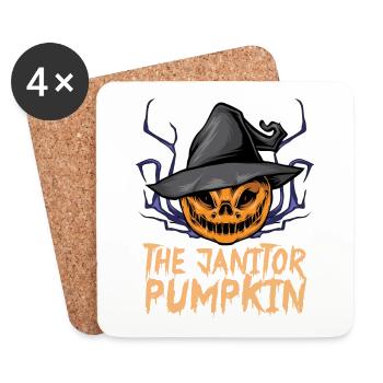 The Caretaker Pumpkin Caretaker Caretaker - Coasters (set of 4) - white - Front
