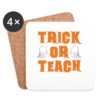 Trick Or Teach Grundschullehrer Vorschule - Untersetzer (4er-Set) - Weiß - Vorne