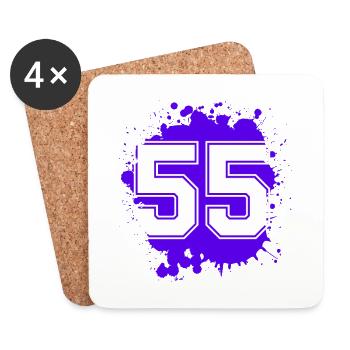 55 Number of blobs - Coasters (set of 4) - white - Front