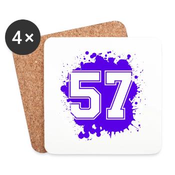 57 Number of blobs - Coasters (set of 4) - white - Front