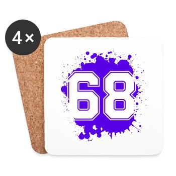 68 Number of blobs - Coasters (set of 4) - white - Front