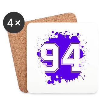 94 Nombre d’objets blob - Dessous de verre (lot de 4) - blanc - Devant
