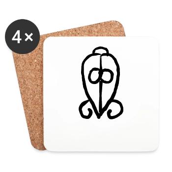 Egypt Ancient Symbol Power Of Love - Coasters (set of 4) - white - Front