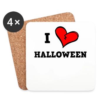 I love Halloween - Coasters (set of 4) - white - Front