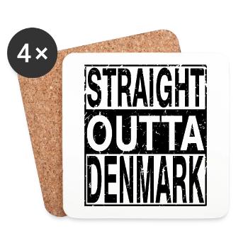 Dänemark Straight outta Dänemark - Untersetzer (4er-Set) - Weiß - Vorne