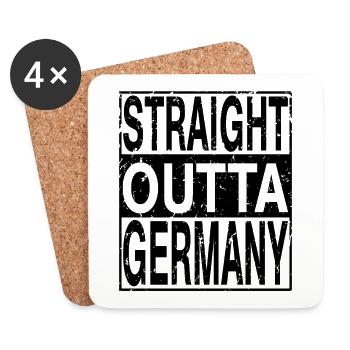 Allemagne Tout droit sorti de l’Allemagne - Dessous de verre (lot de 4) - blanc - Devant