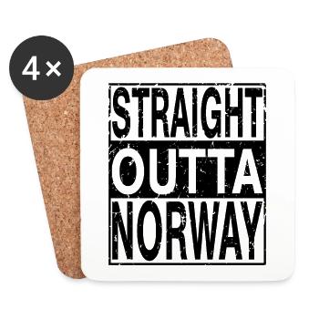 Norvège Tout droit sorti de Norvège - Dessous de verre (lot de 4) - blanc - Devant