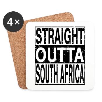 Afrique du Sud Tout droit sorti de l’Afrique du Sud - Dessous de verre (lot de 4) - blanc - Devant