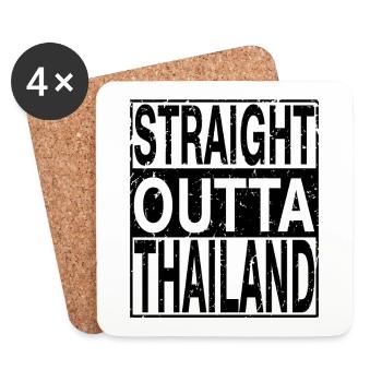 Thaïlande Straight outta Thaïlande - Dessous de verre (lot de 4) - blanc - Devant