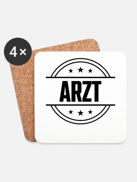 Arzt Beruf - Untersetzer (4er-Set) - Weiß
