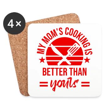 meine mama kocht besser - Untersetzer (4er-Set) - Weiß - Vorne