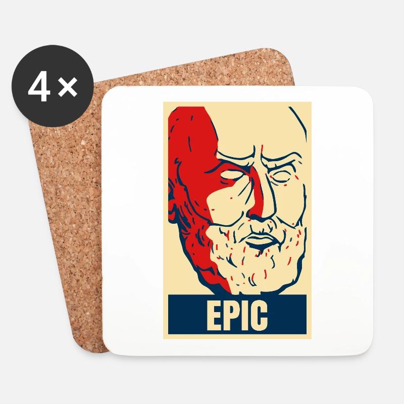 Stoiker Epiktet Zitate sind episch. - Untersetzer (4er-Set) - Weiß