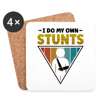 I do my own stunts - Untersetzer (4er-Set) - Weiß - Vorne