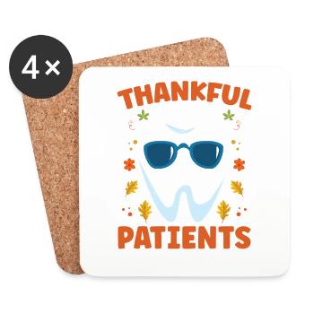 Dankbar Für Unsere Patienten Zahnarzt Dental - Untersetzer (4er-Set) - Weiß - Vorne