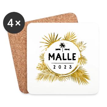 Malle 2023 coloré - Dessous de verre (lot de 4) - blanc - Devant