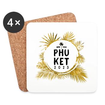 Phuket 2023 Colorful - Coasters (set of 4) - white - Front