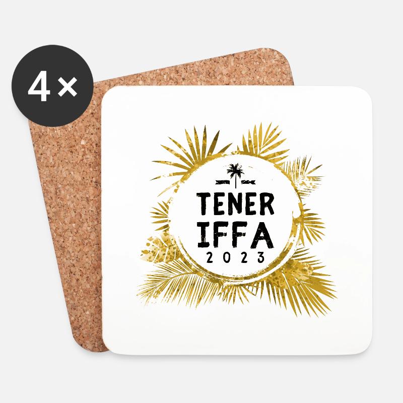 Teneriffa 2023 Bunt - Untersetzer (4er-Set) - Weiß