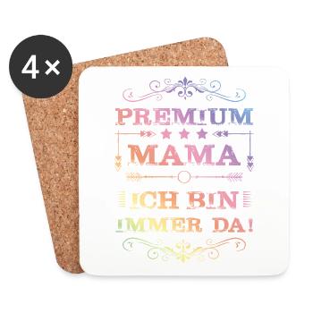 Beste Mama der Welt - Untersetzer (4er-Set) - Weiß - Vorne