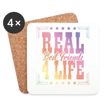 Best Friends 4 Life - Coasters (set of 4) - white - Front