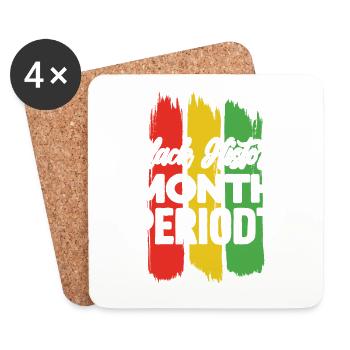Black History Month Period African Americans - Coasters (set of 4) - white - Front
