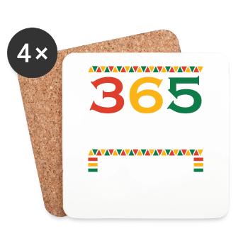 365 Tage Schwarze Geschichte Afroamerikaner 16. - Untersetzer (4er-Set) - Weiß - Vorne