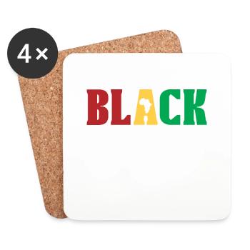 Entschuldigungslos Black History Afroamerikaner - Untersetzer (4er-Set) - Weiß - Vorne