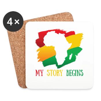 My story begins African-Americans of the - Coasters (set of 4) - white - Front