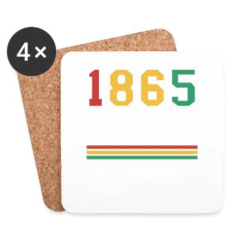 1865 Schwarze Geschichte Afroamerikaner Juneteenth - Untersetzer (4er-Set) - Weiß - Vorne