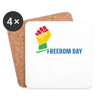 Freedom Day Black History African Americans - Coasters (set of 4) - white - Front