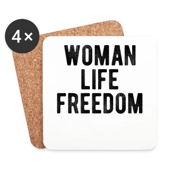 Woman Life Freedom - Coasters (set of 4) - white - Front