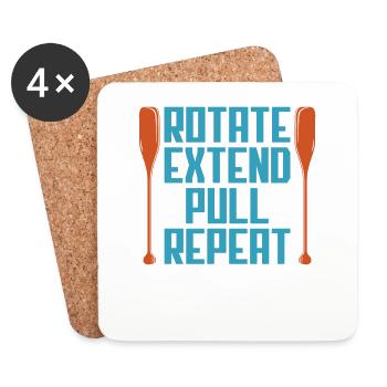 Rotate Expand Drag Repeat - Coasters (set of 4) - white - Front