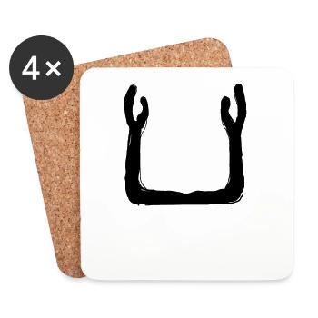 Ägypten Altes Symbol Ka - Untersetzer (4er-Set) - Weiß - Vorne