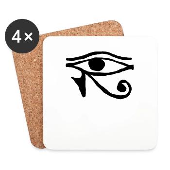 Ägypten Altes Symbol Udjat - Untersetzer (4er-Set) - Weiß - Vorne