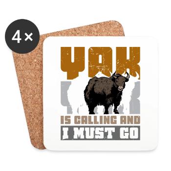 Yak Is Calling And I Must Go - Untersetzer (4er-Set) - Weiß - Vorne