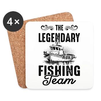 Legendary Fishing Team - Untersetzer (4er-Set) - Weiß - Vorne