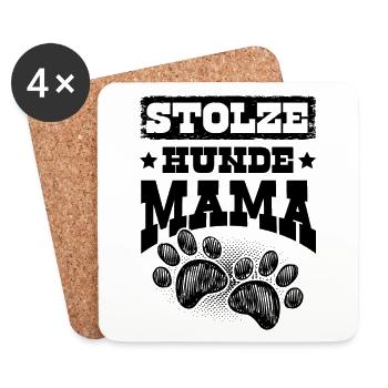 Stolze Hunde mama - Untersetzer (4er-Set) - Weiß - Vorne